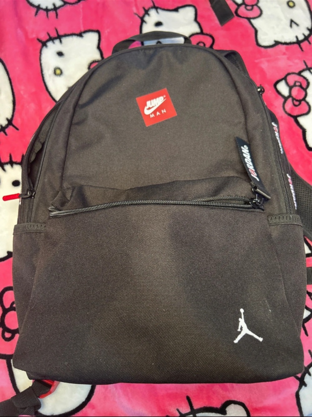 Jordan Black Backpack with White Jumpman Logo